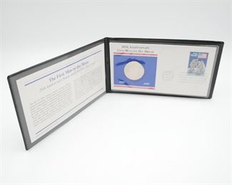 The First Men on the Moon 20th Anniversary Stamp and Coin First Day Cover 