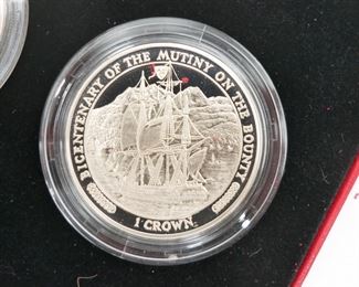 Pobjoy Mint "Mutiny on the Bounty" Commemorative Proof Coin Set 