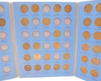 Whitman Lincoln Cent Collection 1941 to 1974 (Total of 65 Coins) 