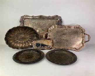Silver Plate Trays & Platters