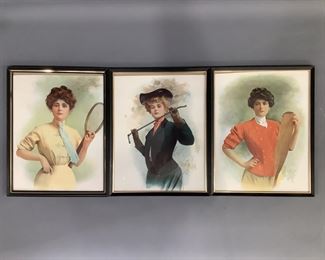 Early 1900's Women's Sports Art Prints