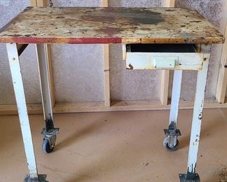 Handymans Table and Two Filing Cabinets