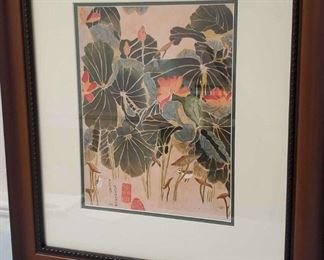 Waterfowls in the Lotus Patch by Jacques Barriac 