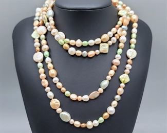 Baroque Pearls 60" Necklace