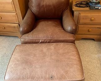 Arm chair and ottoman matches loveseat. 