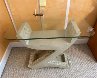 Decorative glass table. 