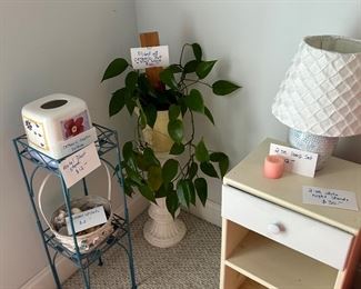 Plant racks and storage galore. 