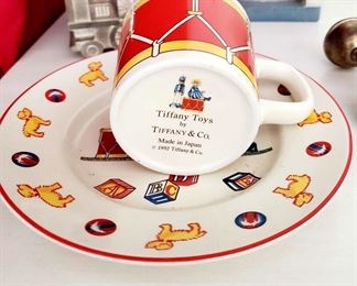 Tiffany plate and cup. Rare made in England 1992. 