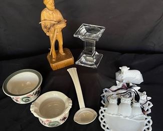 Sculptor Wood Vintage Westmoreland Milk White