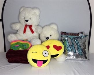 Decorative Pillows and Plush Blankets