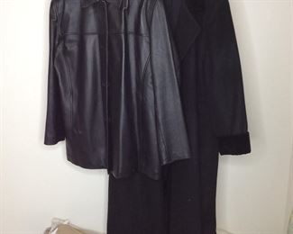 Ladies Leather and Wool Coats