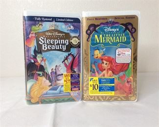 Walt Disney VHS "The Little Mermaid" and "Sleeping Beauty"