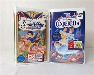 Walt Disney VHS "Snow White and the Seven Dwarfs" and "Cinderella"