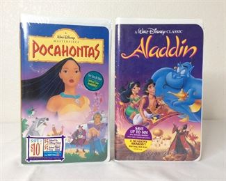 Walt Disney VHS "Pocahontas" and Aladdin"