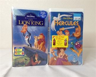 Walt Disney VHS "The Lion King" and "Hercules"