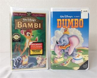 Walt Disney VHS "Bambi" and "Dumbo"