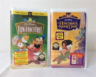 Walt Disney VHS "The Hunchback of Notre Dame" and "Fun and Fancy Free"