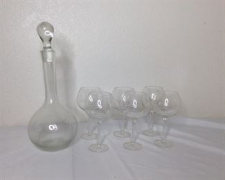 Wine Carafe and Wine Glasses