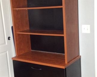 Wood-Tone/Black Cabinets