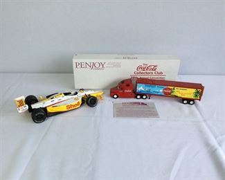 Coca-Cola Die-Cast Metal Semi by PenJoy Co., Shell Formula 1 Race Car