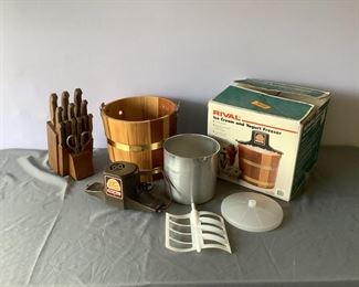  Rival Ice Cream and Yogurt Maker and Simply Perfect Knife Set