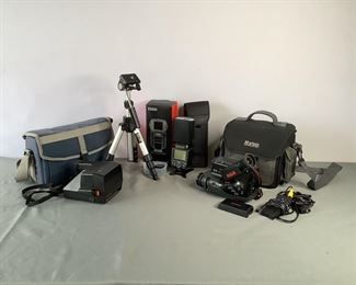 Polaroid Land Camera and RCA Video Camera