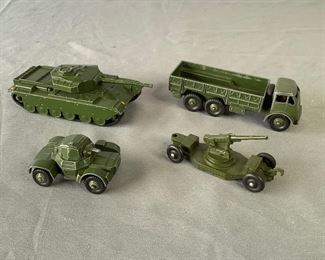 Dinky Toys Army Truck, Armoured Car, and Centurion Tank