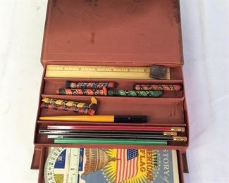 Vintage 1940's Superman Pencil Box