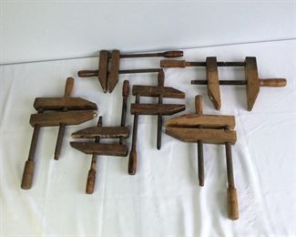 Vintage Wood Screw Clamps