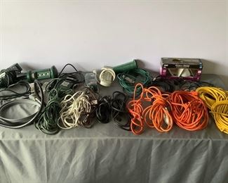 Large Tote of Heavy Duty Extension Cords