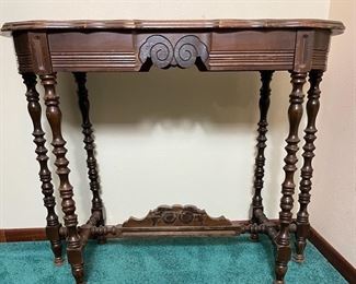 Antique Burled Walnut Parlor Table