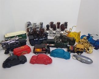 Avon Chess, Motorcycle, Car Train Bottles