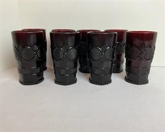 Avon Cranberry 12 Oz Tumblers