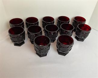 Avon Cranberry Glasses