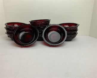 Avon Cranberry Small FruitDessert Bowls