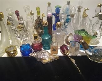 Avon Perfume Bottles with Candle Holders
