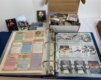 Binder Full Of Interesting Cards Including Sports Casters, Olympics And Ziplock