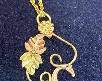 Black Hills Pendant With 120 14 K Necklace