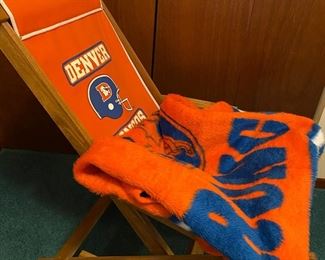 Denver Broncos Folding Beach Chair Blanket