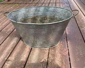 Galvanized Washtub Planter