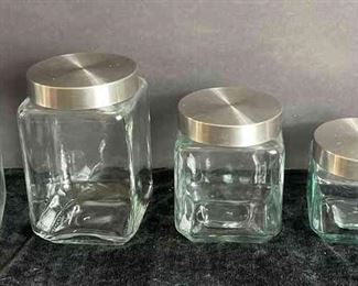 Glass Canisters Sugar Bowl