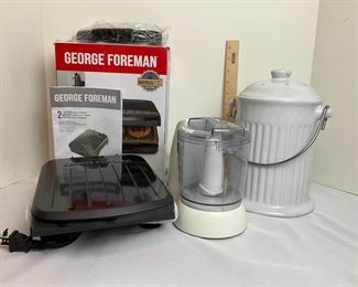George Foreman Grill, Kitchen Composter Small Chopper
