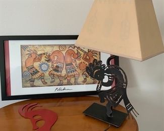Kokopelli Lamp And Art