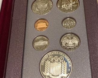 Prestige Proof Set Olympics 2 W Silver Dollar