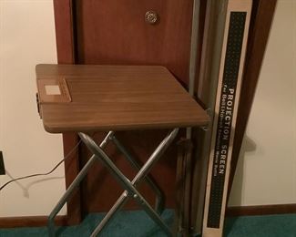 Projector Table Two Projector Screens