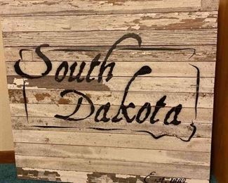 South Dakota Wood Slat Wall Hanging