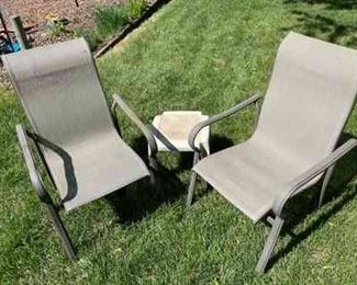 Two Patio Chairs Small Table