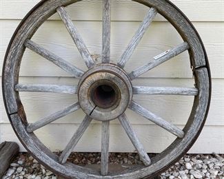 Vintage Wood Wagon Wheel