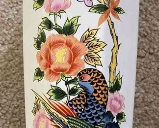 Yamato Exotic Birds Floral Vase