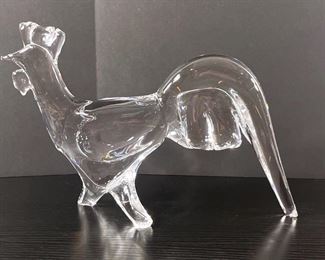 Daum Rooster Large Signed